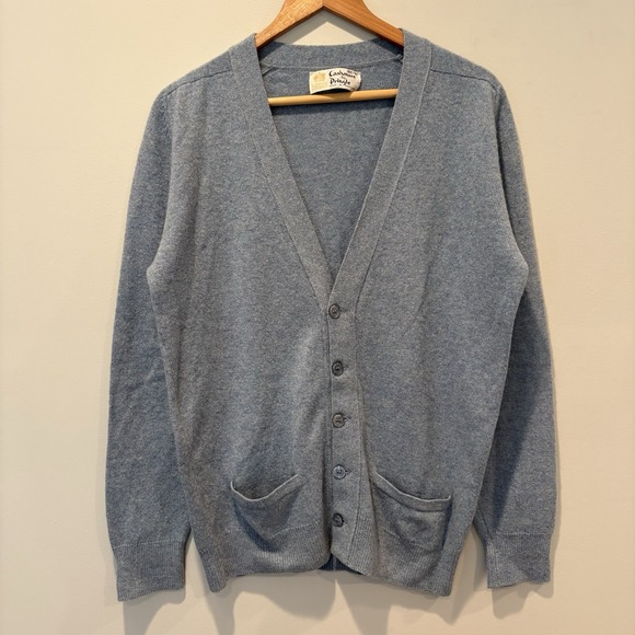 Pringle Other - Vtg Pringle Scotland 100% Cashmere Men's Cardigan Sweater Sz M Blue